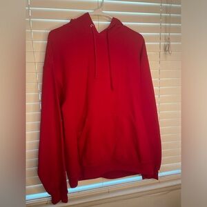 Oversized red hoodie